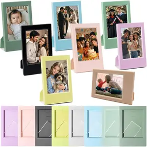 16 Pack 2x3 Picture Frames Bulk for Fujifilm Instax Mini Film, Small 2 by 3 Inch Tabletop Photo Frame, Cute  Multiple Colorful 2x3 Desk Stand Up Picture Display