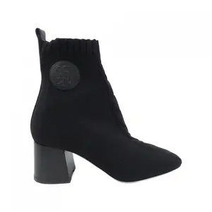 Pre-owned HERMÈS Others Small Leather Goods 192034Z Knit Boots 37.5