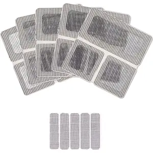 Window Screen Repair Kit 20 Patches  Door Screen Repair Tape  Adhesive  Fiberglass Mesh Covered Repair Kit Window Screen Repair Patch Window Vinyl Screen