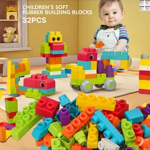 Mega Bloks 32-Piece Building Block Set, Building Kit, Educational Construction Toy for Kids, Durable and Safe Design, Perfect DIY Gift Idea