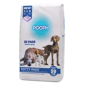 POOPH® Potty Pads™ – 25 Count – Superior Absorbency & Odor Control – Absorbs 59oz, Leak-Proof, Track-Proof, Spill-Proof – Quick-Dry, Disposable, 24x24 Inch – for Puppies, Seniors, Housebound Pets