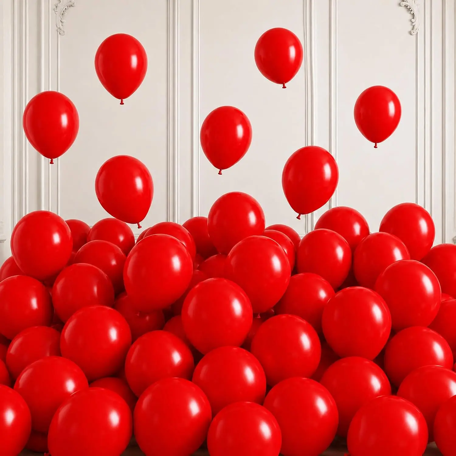 Matte Red Latex Balloons - 50-Pack 5-Inch Small Mini Party Decor for Valentine’s Day, Anniversary Celebrations, Home & Festive Supplies