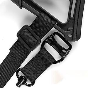 Rifle Sling 2 Point Sling Quick Adjust with QD Sling Swivels, 2 PCS QD Sling Mount, Rifle Straps with Fast Adjust Thumb Loop