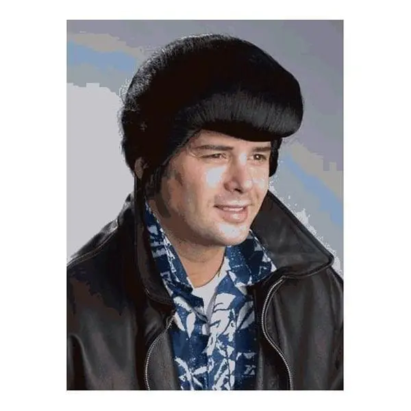 Enigma Men's Classic Rock and Roll Pompadour Wig with Sideburns - Affordable Synthetic Hair Adult Cosplay Costume Wig, Male Costume Accessory, Adults, Cosplay Synthetic Costume Wigs