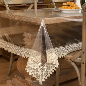 Clear Vinyl Tablecloth Protector /Oil-Proof Plastic Square Transparent Sheet Table Cover (54X84 Inch)