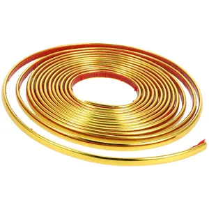 1 Roll 0.315 Inches X 393.7 Inches, Peel and Stick Molding & Wall Trim, Flexible Self-Adhesive Decorative Strip for Tile, Mirror, Ceiling, Floor, Panel, Cabinet