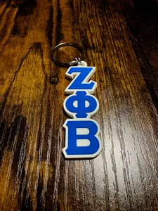 Zeta Phi Beta Letter Key Chain
