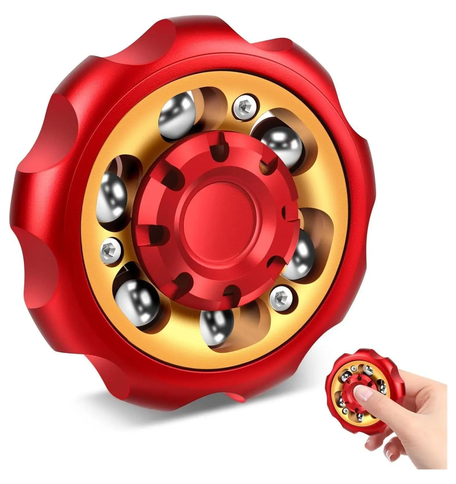 Metal Alloy Fidget Spinner EDC Toy with Hybrid Bearings - Stress Relief, ADHD Focus, Smooth Spin - Office, Home Use