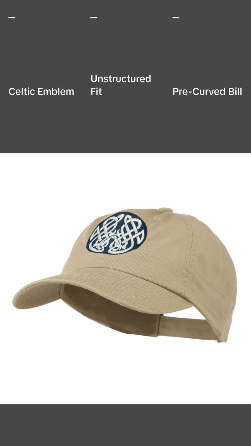Celtic Emblem with Birds Embroidered Cap