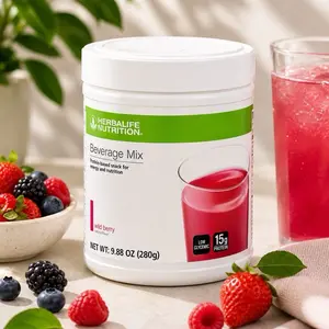 Herbalife Wild Berry Nutrition Beverage Powder, 9.88 Oz (273g Daily Vitamin Supplement) – 15g Protein, Dairy-Free, Metabolism-Boosting for Tea & Coffee