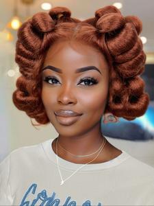 women's hd lace front wig, short curly hair style, 200% density full lace, perfect for daily wear & special occasions