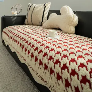 1count Quilted Sofa Cover, Soft Sofa Protector, Easy Clean, Non-Slip, Wrinkle Resistant, Cat Scratch Proof, All Seasons Use, Couch Slipcover