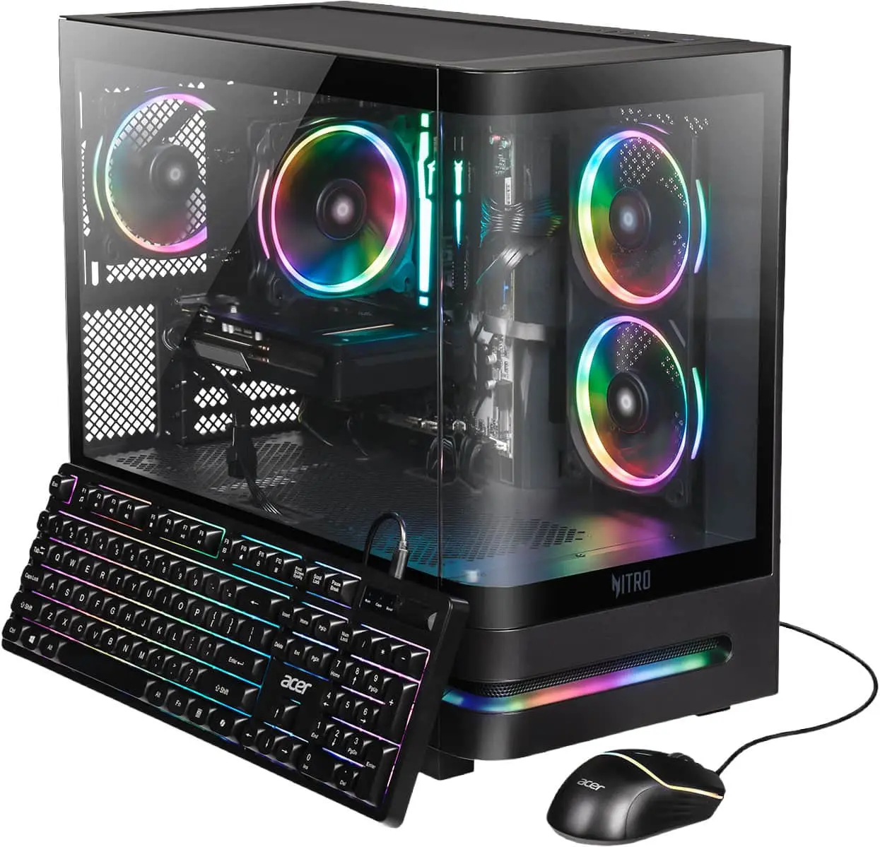 Nitro 65 Gaming Desktop - AMD Ryzen 7 8700F 2024 - NVIDIA GeForce RTX 5060 - 16GB DDR5 Memory  1TB Storage