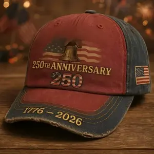USA 250th Year Patriotic Baseball Cap, American Independence Adjustable Vintage Cap - Ideal Gift Choice for Patriots, Holiday Accessories, History Lovers Hat