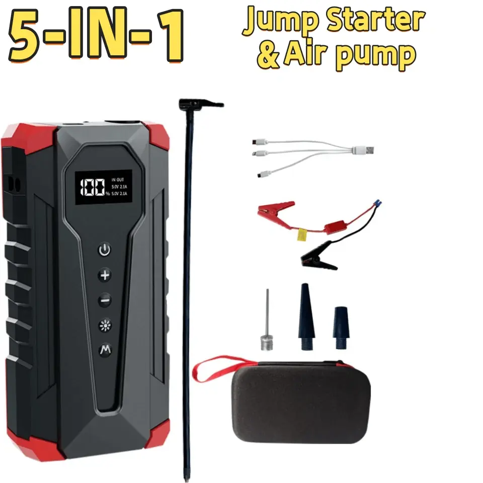 12000A Car Jump Starter With Air Compressor 150PSI Tire Inflator Portable Pump