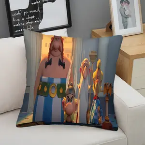 Heroes Of Gallic Pattern Pillow, 1 Piece Includes Pillow Core, Soft And Durable, Suitable For Children And Adults, Daily Holiday Birthday Gifts For Beds, Sofas, Cars, Bedroom Decorations