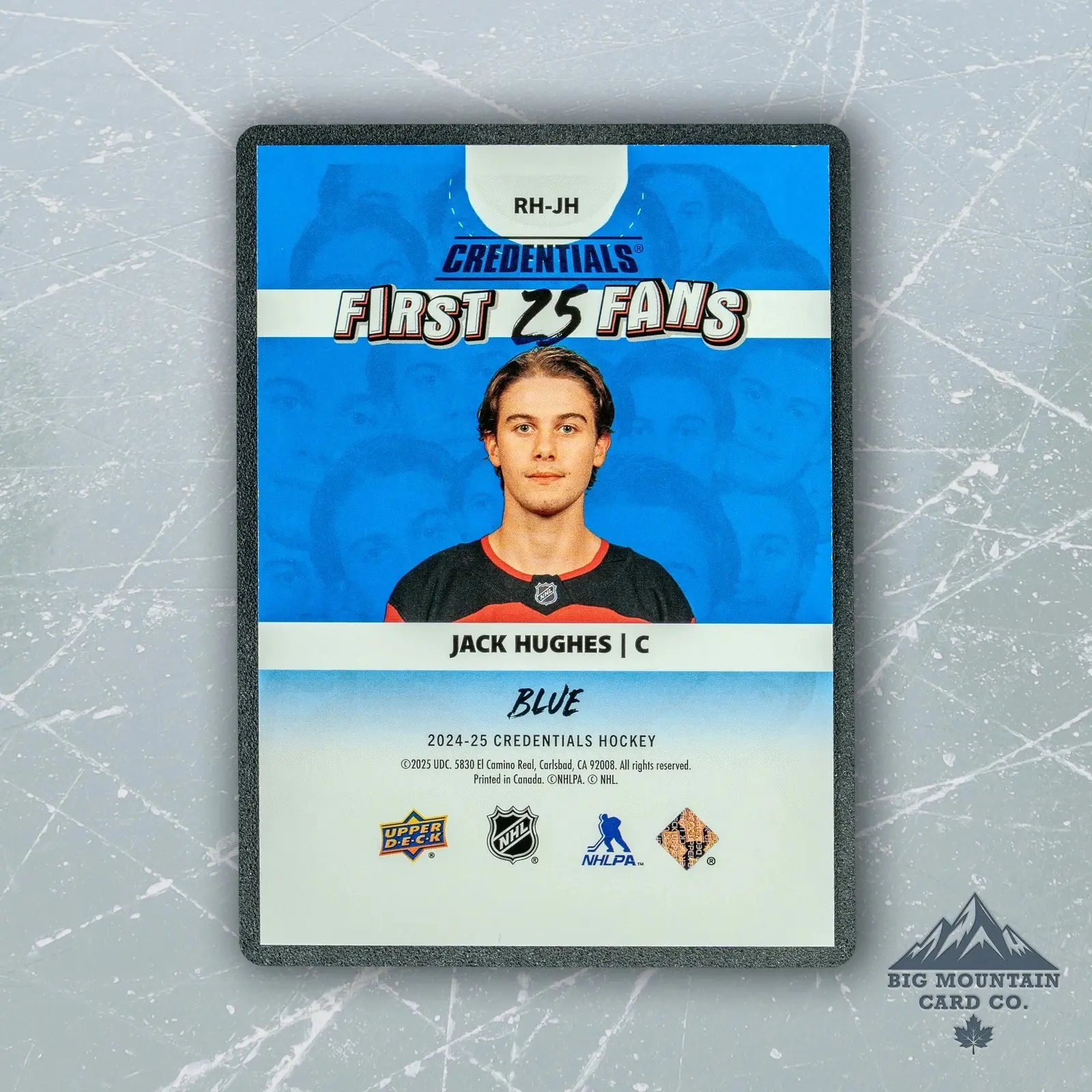 Jack Hughes 2024-25 Credentials Limited-Edition Classic Graphic Print Paper Poster - Multi-Size Sports Focus Tube-Mounted Home Decor, Exclusive for 1st 25 Fans, 8x12/12x18/16x24 Room Wall Art, Trendy Aesthetic