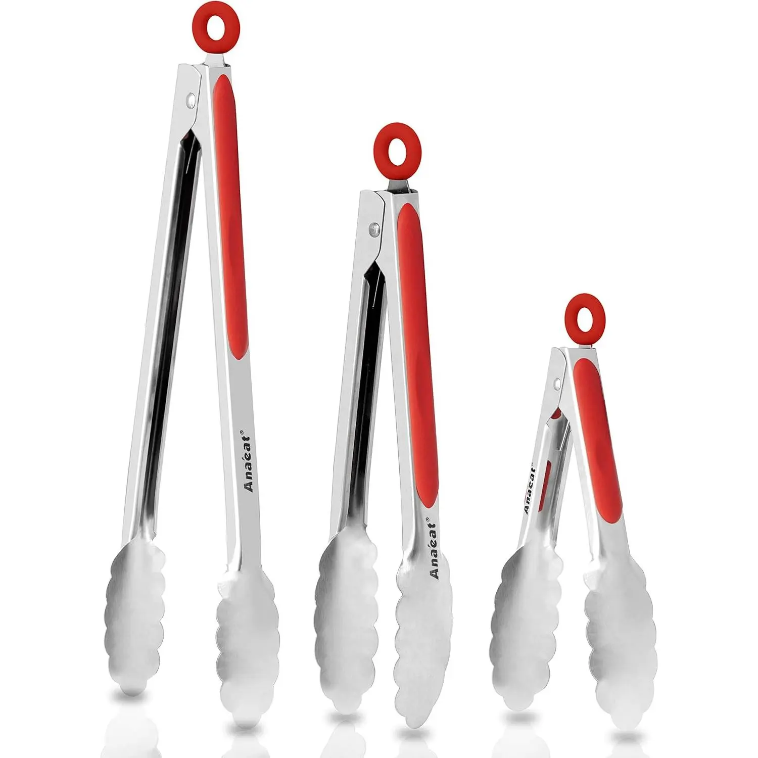 3 Pcs Stainless - Red