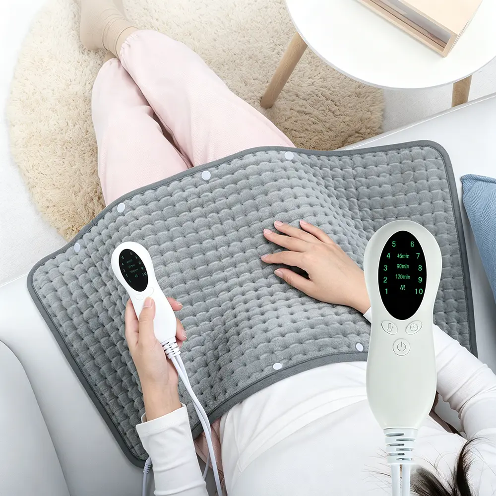 Electric Heating Pad for Back, Neck & Shoulders, 43×84cm Ultra Soft Heating Pad with 10 Adjustable Heat Levels, Fast Heating, Even Warmth, Comfortable Heat Therapy Pad for Home, Office & Travel, Great Gift for Women & Men