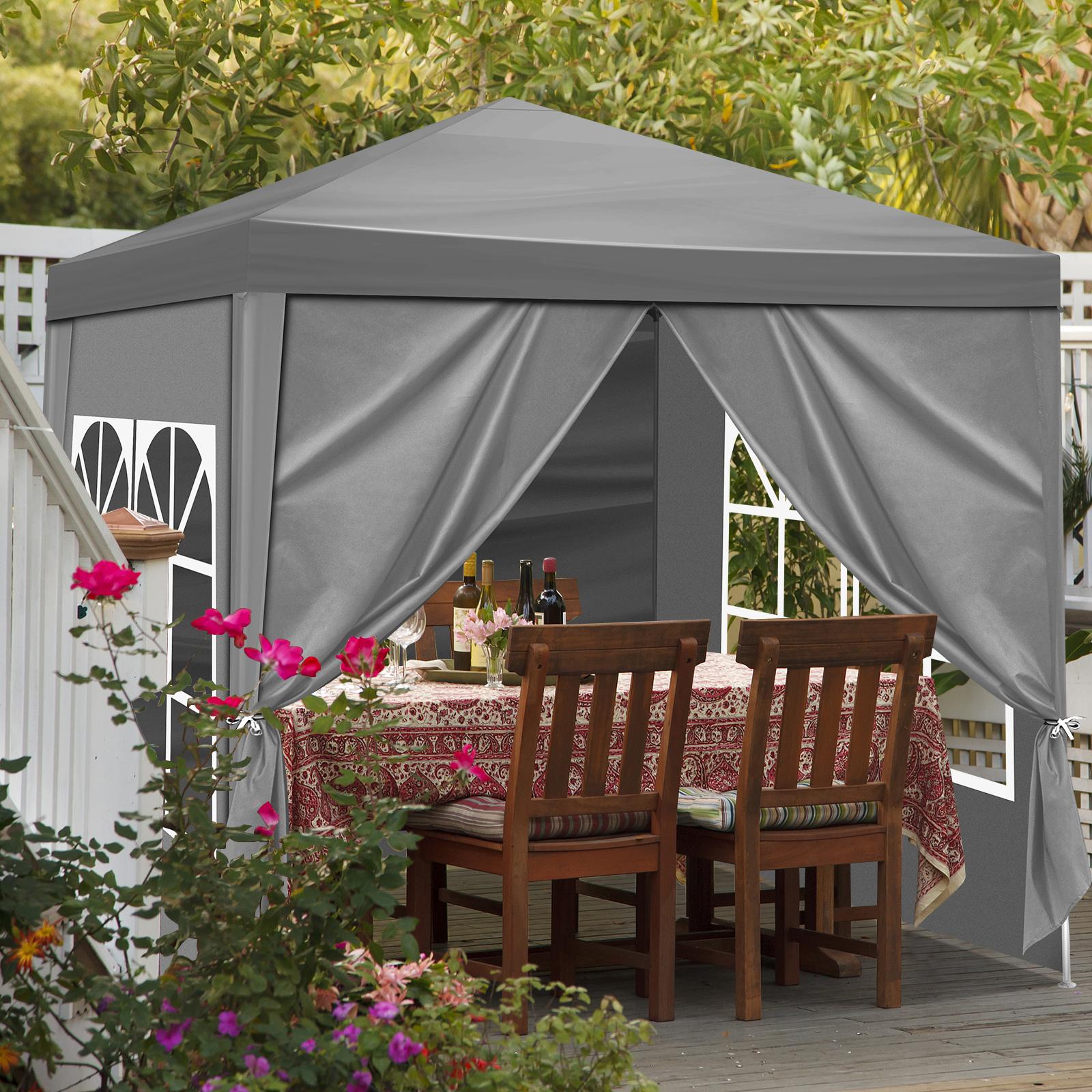 6.5x6.5FT Portable Four Sides Party Tent – Lightweight Easy Setup Outdoor Canopy for Camping, Backyard Gatherings & Pool Parties