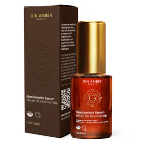 Gin Amber Beauty Niacinamide Serum Rejuvenating for Wrinkles Hyperpigmentation Acne with Vitamin B3 Glycerin & Superfruits