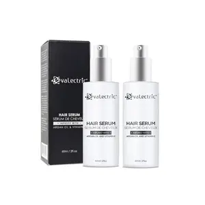 Evalectric Argan Oil Hair Serum - For Dry, Damaged, Curly or Frizzy Hair - Boosts Shine and Straightening - Contains Argan and Vitamin E - Suits All Hair Types - 2 Fl. Oz - 2 Pack