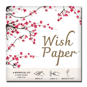 WISH PAPER – Cherry Blossom intention paper + accessories kit | Beauty-Inspired Whimsical Kit with Writing Sheets, Launch Platforms & Pencil – Indoor Creative Play - Perfect Gift for Personal Growth, Memorials & Celebrations