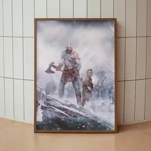 God of War Kratos and Atreus Poster, God of War Poster, Video Game Poster, High Quality Poster Print, Gaming Room Decor, Gamer Print