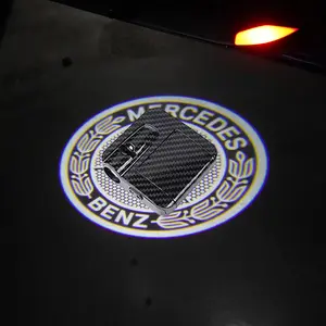 For Mercedes Benz AMG W166 W176 W204 X164 M E B A C GLA GL GLC GLE W212 2pcs LED Car Door Light Logo Laser Projector La(Battery Not Included)mp