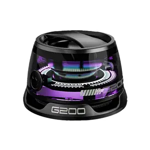 Portable magnetic speaker stand with high-quality sound, subwoofer, LED colorful lights, compact size