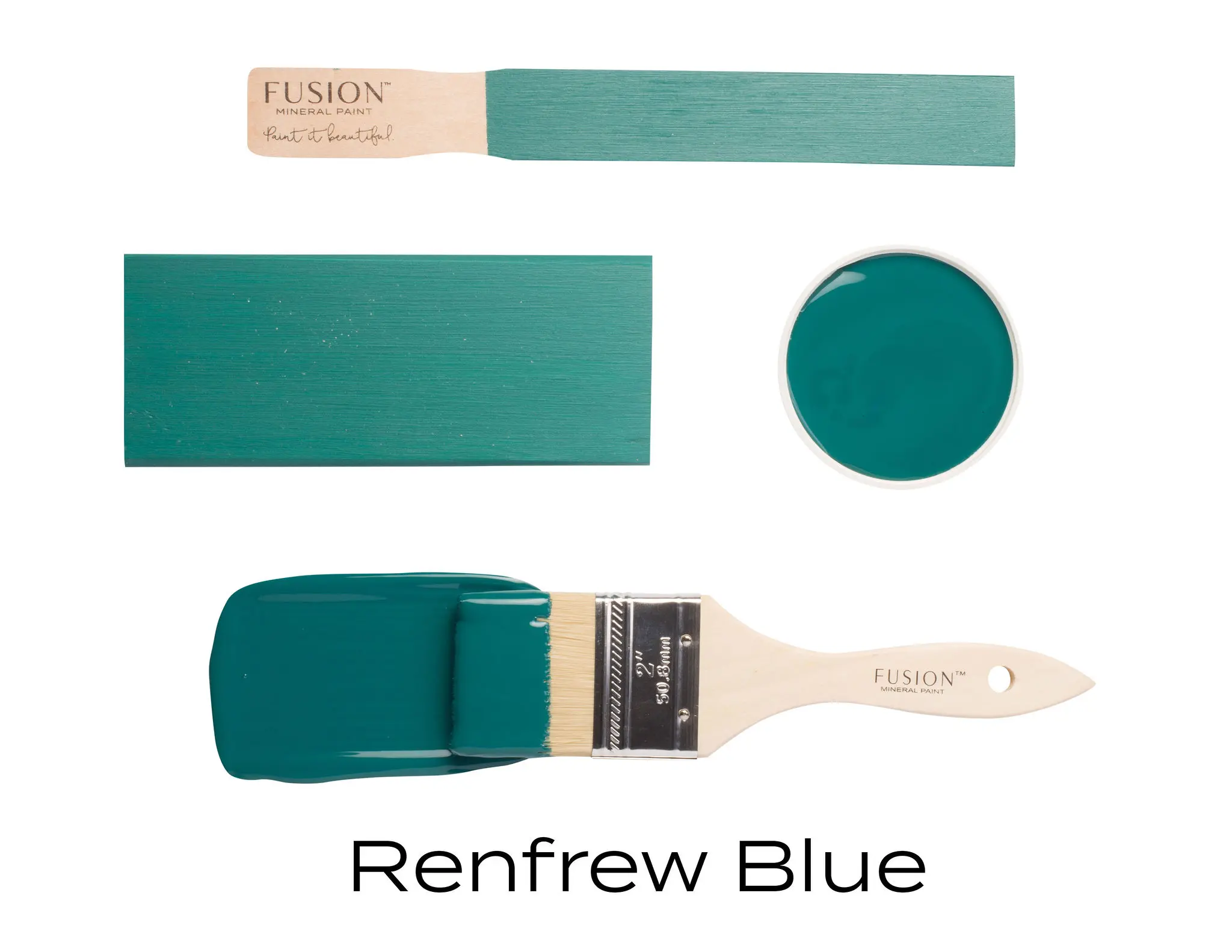 Fusion Mineral Paint + Color: Renfrew Blue + Acrylic Resin Paint + Built in Top Coat