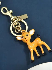 Christmas Deer Keychain, Fashionable Bag Charm, Animal Pattern, Cute Novelty Accessory, Perfect for Daily Use, All Seasons