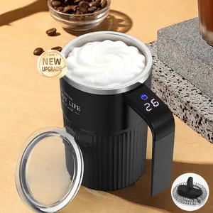 Automatic Magnetic Self-Stirring Coffee Mug (Upgraded Version) — Features LCD Temperature Display and Automatic Frothing Function. Ideal for Coffee, Milk Tea, Hot Chocolate, and Protein Powder. An Excellent Gift Choice.
