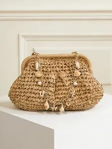 Niche design stylish  simple  exquisite  casual and versatile one-shoulder messenger bag, personality lazy  classic daily commuter bag with , and retro art shell starfish bag chain suitable for shopping and dating, Lightweight crossbody bag