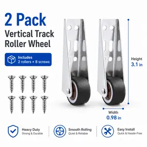 Anti-Wobble Sliding Door Guide Wheel, Nylon Roller Bottom Track Replacement Part for Barn Door, Closet, Cabinet, Wardrobe and Interior Door