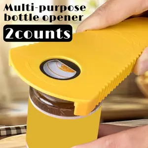 2 Counts Jar and Bottle Opener, User-Friendly Can Lid Gripper Pad for Weak Hands