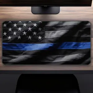 American Flag Desk Mat, XXL Mouse Pad, Home Office, Work from Home, Teacher, Back to School, Support Police, Patriotic, First Responder Gift
