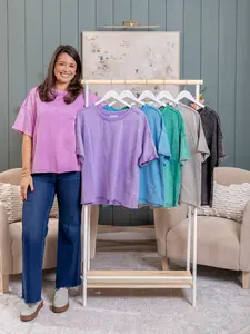 Zenana French Terry Acid Washed Tee | S/M-2X/3X