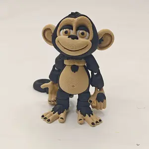 Funny Monkey Statue, Multicolor 3D Printed Animal Set, Desk Decor for Office, Car, Perfect Holiday Gift for Christmas, Halloween, Valentine's Day