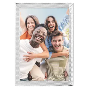 REGALWOVEN Simple Picture Frames, Metal Photo Frame with Real Glass, Display for Wedding Gift Home Tabletop Decor