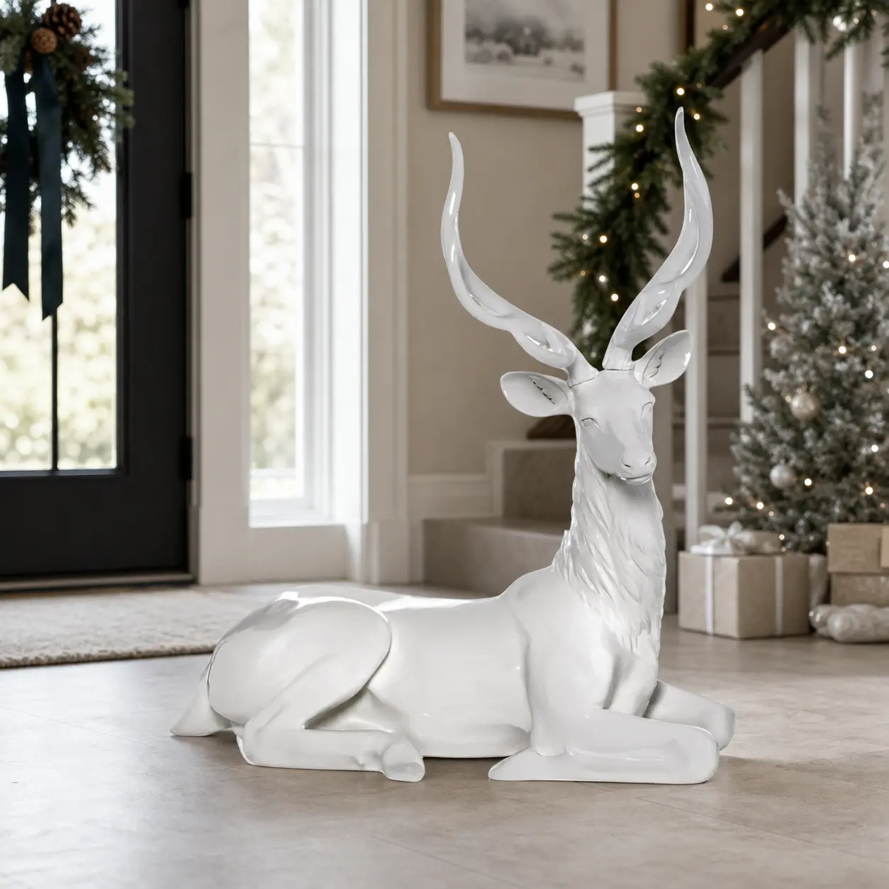 4 FT Lying Modern Reindeer