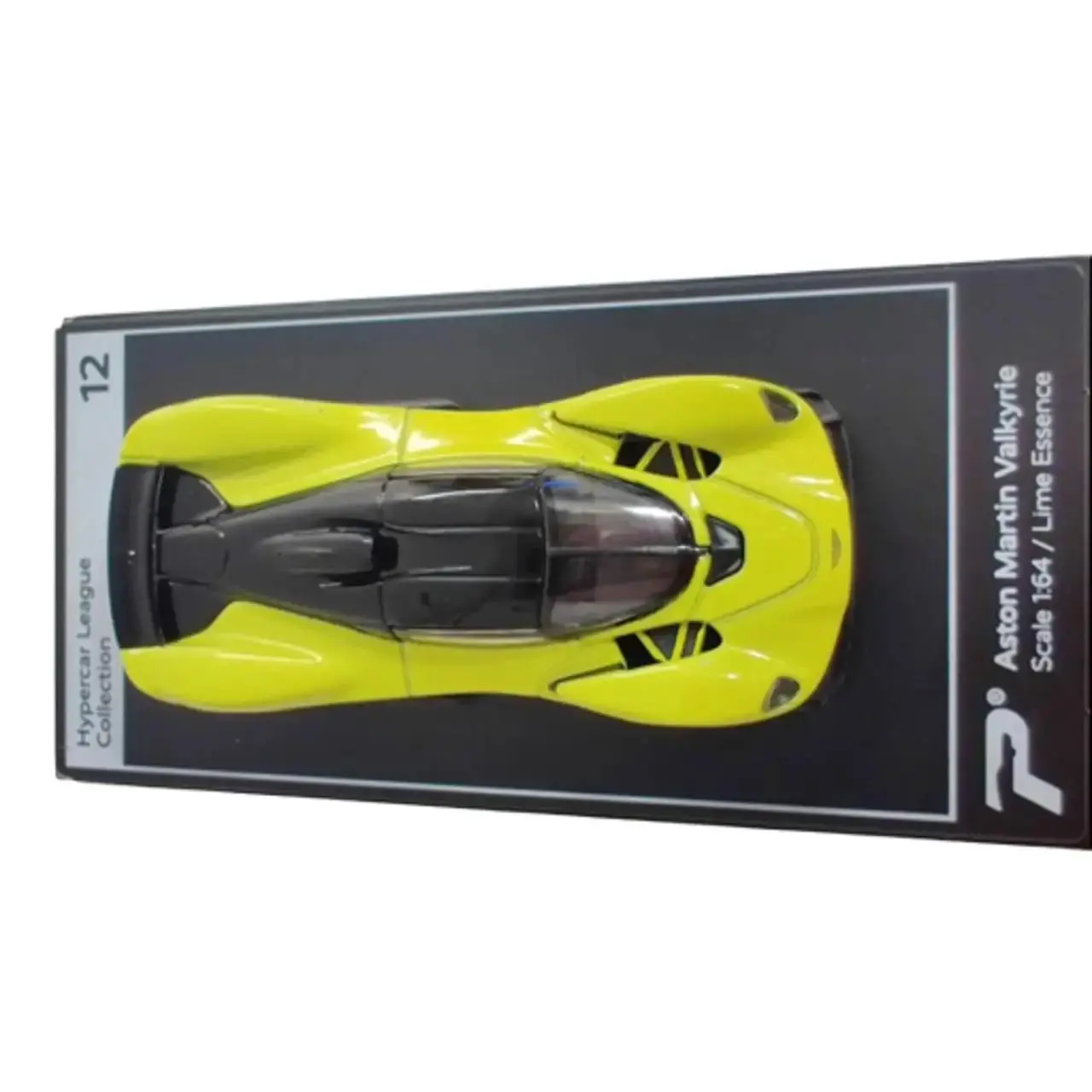 PosterCars KINSMART Hypercar League Aston Martin Valkyrie Toy Vehicle in LimeEssence 1:64 Scale Diecast Model Car Collection
