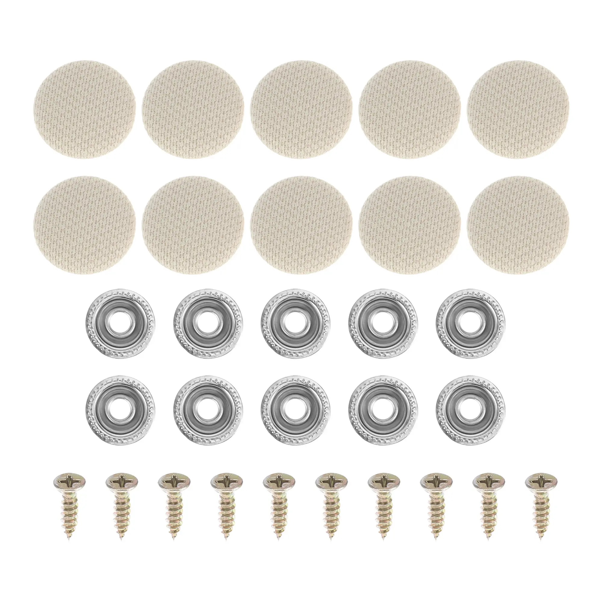 Headliner Button Buckle Repair Clip, Car Roof Interior Ceiling Fixing Roof Snap Rivets Retainer Metal Gingham Beige, 10pcs