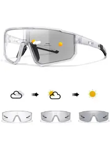 Men's Photochromic Sport Sunglasses, Color Change Cycling Glasses,Stylish Outdoor Glasses, Windproof Design, Trendy Style for Active Lifestyle, Outdoor Cycling Accessories
