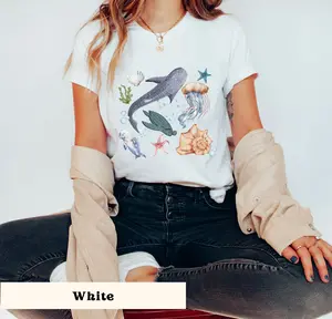 Mermaidcore Tshirt, Coconut Girl Shirt, Wale Shark Tee, Manatee T-Shirt, Oceancore Shirt, Hawaii Shirt, Granola Girl Tee, Beach Bum Tshirt, Shark Shirt, Sunskissed Coconut Tshirt