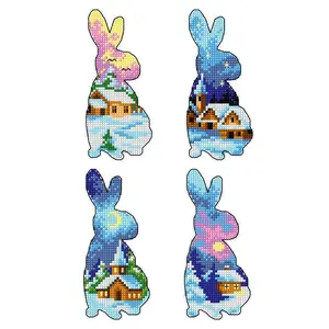 Bunnies - Landscape 178CS Counted cross stitch kit with plastic canvas