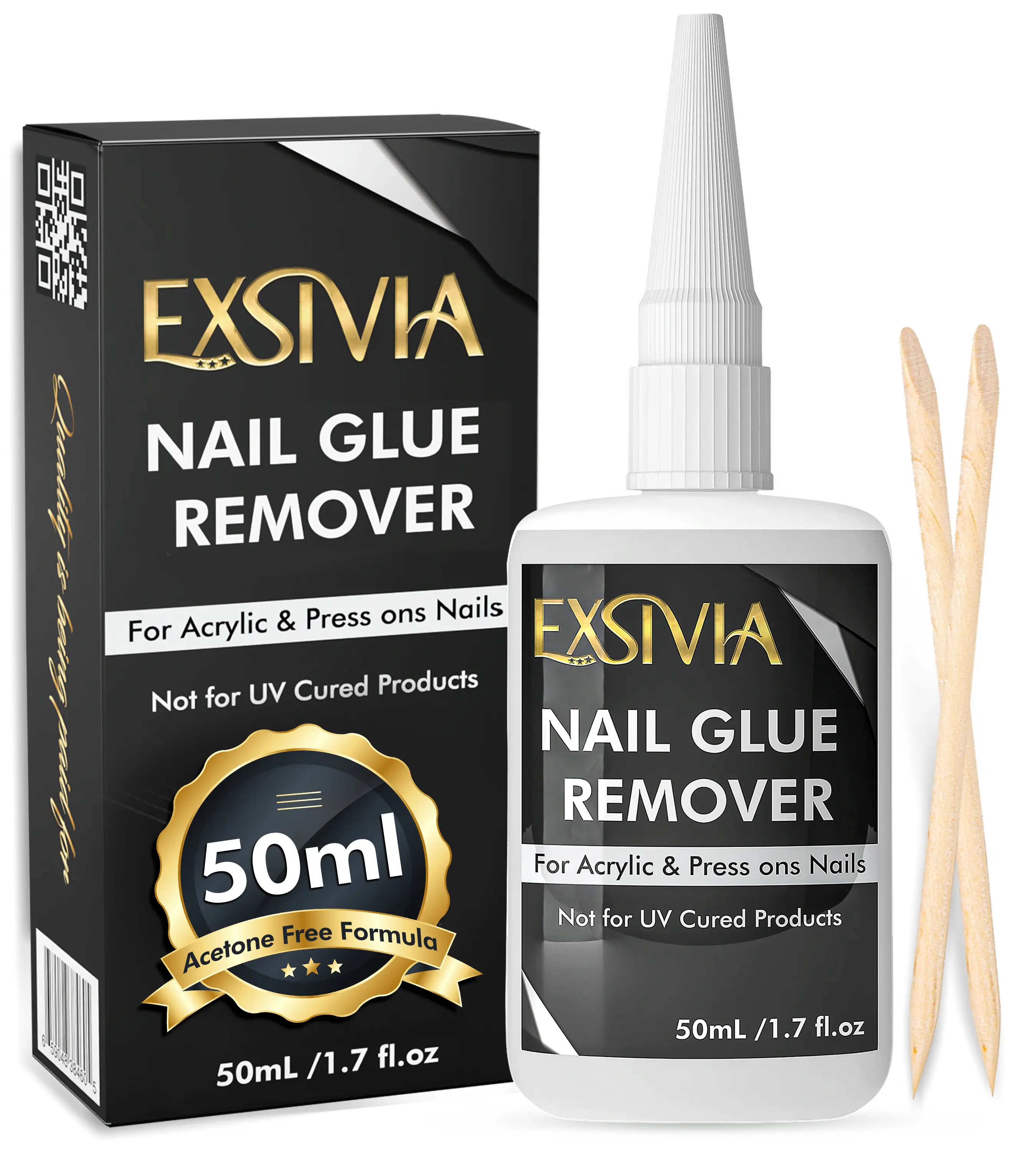 Nail Glue Remover for Press-On Nails, 50mL Jumbo Bottle