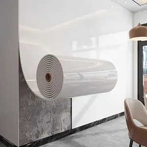 1 Roll Marble Thick Foam Imitation Tile Self-Adhesive Wallpaper Textured Wall Paper Bedroom Living Room Decoration Bathroom Waterproof Wall Sticker