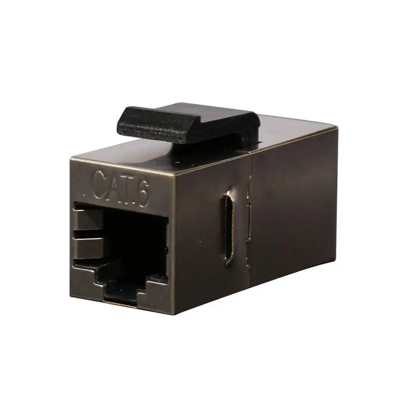 Zoobla - Shielded Cat6 RJ45 Network Coupler, High-Speed Ethernet Inline Keystone Jack Connector, STP Extension Module for Gigabit LAN Cable (Pack of 10)
