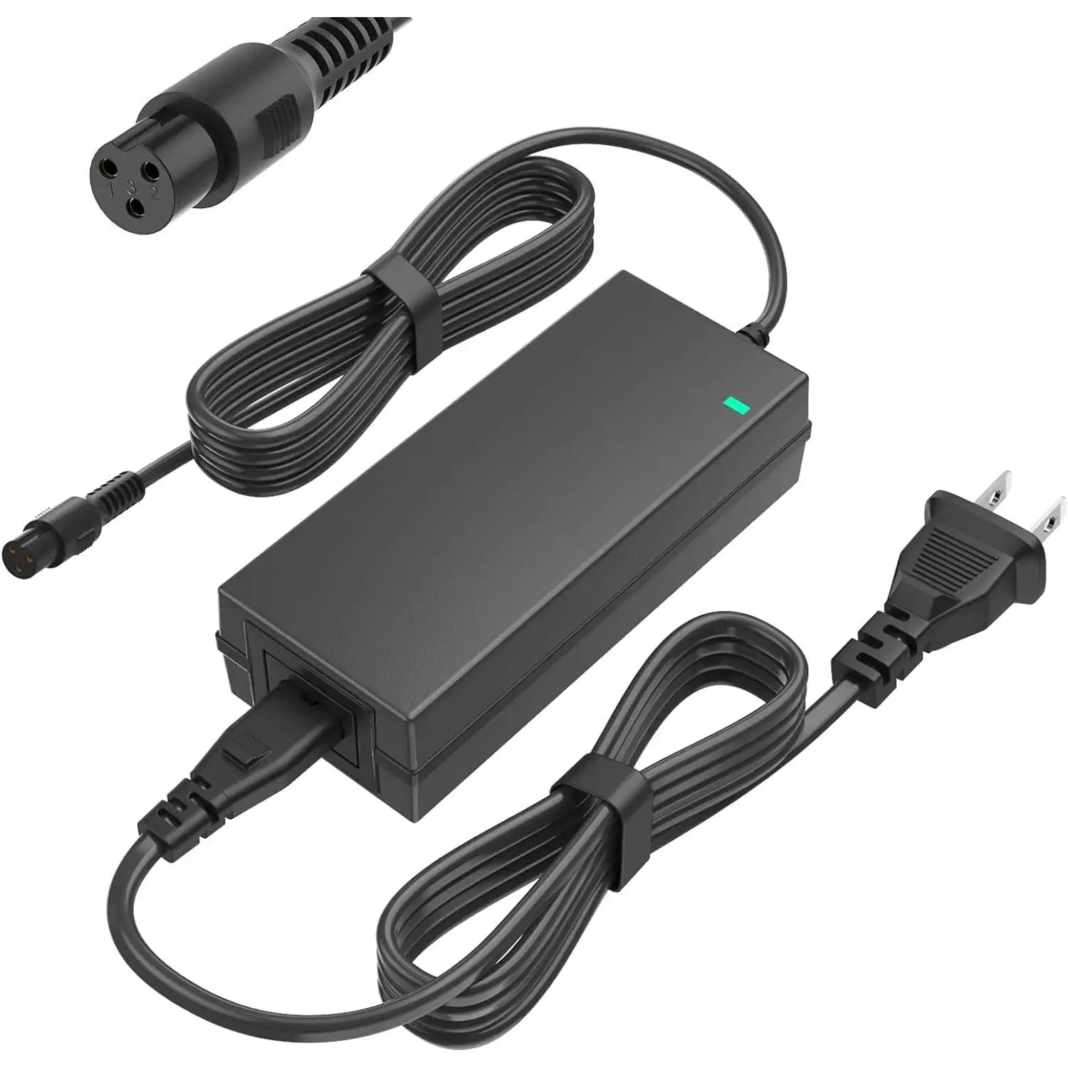 42V 2A High-Quality Plug-In Wall Charger with 3-Prong Outlet, 0.31inch 8.8mm Plug Diameter, No-Overcharge Replacement for 36V 10S Lithium Batteries Electric Scooters (Sports Mod/Pocket Mod)